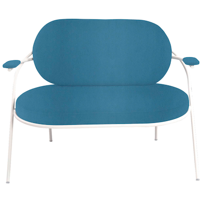 Artikelbild 3 für meet powered by PAPERFLOW 2-Sitzer Sofa SATURNE blau weiß Kunstleder, 1 St., Artikelnummer 231383