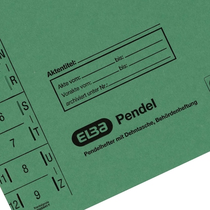 Artikelbild 9 für ELBA Pendelhefter Karton grün 1 x Amtsheftung, Artikelnummer 332716