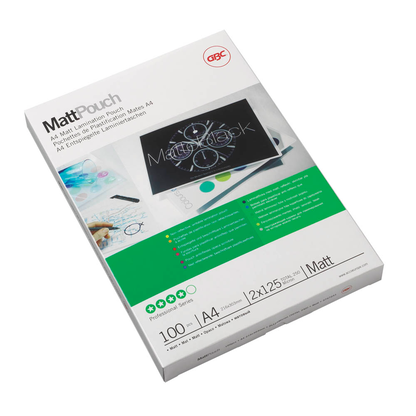 Artikelbild 2 für 100 GBC MattPouch Laminierfolien matt für A4 125 micron, Artikelnummer 358812