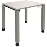 Artikelbild 1 für fm Sidney höhenverstellbarer Schreibtisch lichtgrau rechteckig, 4-Fuß-Gestell Quadratrohr silber 80,0 x 80,0 cm, Artikelnummer 353082