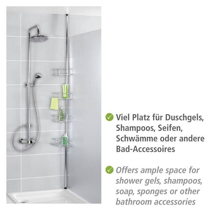 Artikelbild 4 für WENKO Teleskop-Duschregal Dolcedo silber 31,0 x 23,0 x 65,0 - 275,0 cm, Artikelnummer 531787