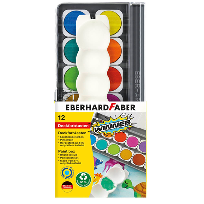 Artikelbild für EBERHARD FABER Winner Wasserfarbkasten 12 Farben, Artikelnummer 168902