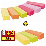 Artikelbild 1 für 6 + 3 GRATIS: Post-it® Page Marker neon Haftmarker farbsortiert 6x 100 Streifen + GRATIS 3x 100 Streifen, Artikelnummer 252635