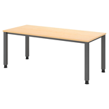 Artikelbild 1 für HAMMERBACHER QS19 höhenverstellbarer Schreibtisch ahorn rechteckig, 4-Fuß-Gestell grau 180,0 x 80,0 cm, Artikelnummer 101729
