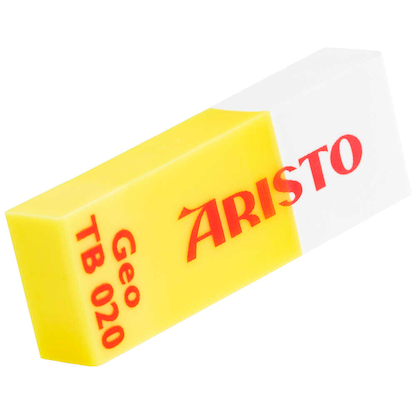 Artikelbild 2 für ARISTO Radiergummi Geo TB020 gelb/weiß, 1 St., Artikelnummer 713448
