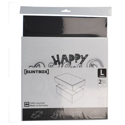 Artikelbild 2 für 2 BUNTBOX Geburtstag L Geschenkboxen-Set weiß, Artikelnummer 304061