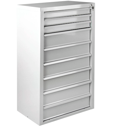 Artikelbild 2 für ADB MAMMUT Schubladenschrank lichtgrau 9 Schubladen 70,0 x 43,5 x 120,0 cm, Artikelnummer 675001