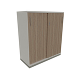 Artikelbild 1 für fm Schiebetürenschrank Sidney, 4260429765768 weiß, eiche natur 2 Fachböden 100,0 x 44,2 x 113,3 cm, Artikelnummer 412827