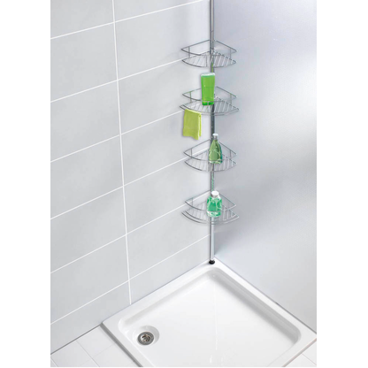 Artikelbild 6 für WENKO Teleskop-Duschregal Dolcedo silber 31,0 x 23,0 x 65,0 - 275,0 cm, Artikelnummer 531787