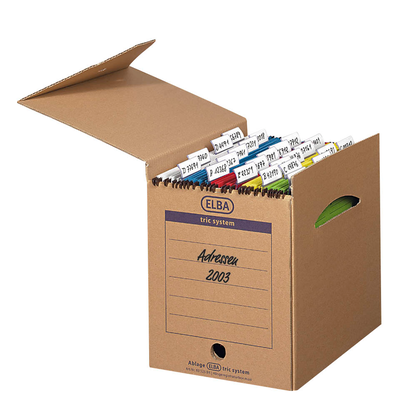 Artikelbild 3 für 6 ELBA Archivboxen tric system braun 24,0 x 34,1 x 31,5 cm, Artikelnummer 748640