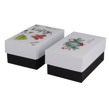Artikelbild für 2 BUNTBOX Weihnachten L Geschenkboxen-Set weiß, Artikelnummer 304107