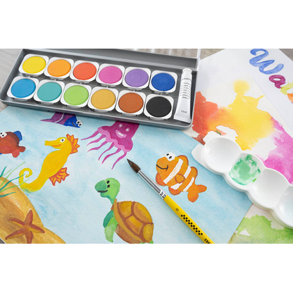 Artikelbild 5 für EBERHARD FABER Winner Wasserfarbkasten 12 Farben, Artikelnummer 168902