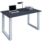 Artikelbild 1 für VCM my office Lona Schreibtisch anthrazit rechteckig, U-Fuß-Gestell silber 140,0 x 80,0 cm, Artikelnummer 268379