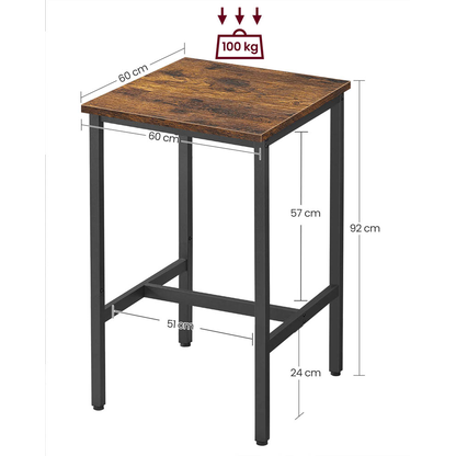 Artikelbild 4 für VASAGLE Stehtisch braun 60,0 x 60,0 x 92,0 cm, Artikelnummer 289656