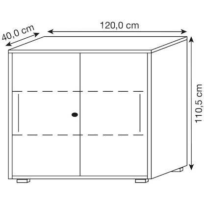 Artikelbild 2 für röhr Schiebetürenschrank Imperia, 194-0A5-9010-65-F1 weiß, quarzit 4 Fachböden 120,0 x 40,0 x 110,5 cm, Artikelnummer 412114