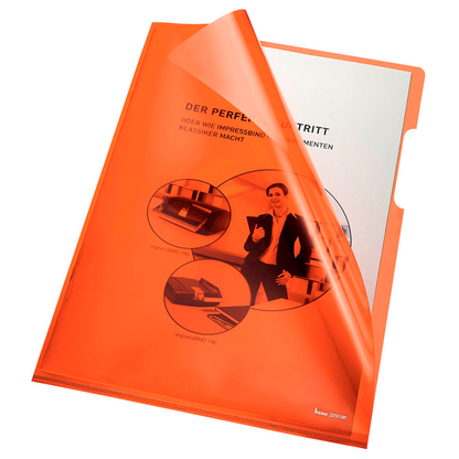Artikelbild 2 für 100 bene Sichthüllen DIN A4 orange glatt 0,15 mm, Artikelnummer 839860