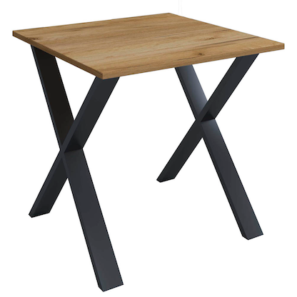 Artikelbild 5 für VCM my office Lona Schreibtisch honig-eiche quadratisch, X-Fuß-Gestell schwarz 80,0 x 80,0 cm, Artikelnummer 268439