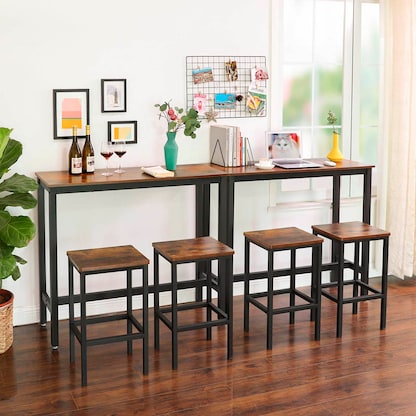 Artikelbild 7 für VASAGLE Bistrotisch braun 120,0 x 40,0 x 100,0 cm, Artikelnummer 290709