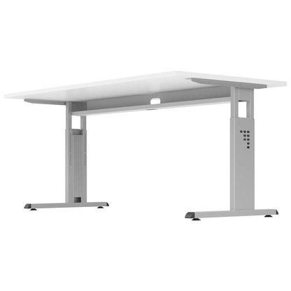 Artikelbild 7 für HAMMERBACHER OS 19 höhenverstellbarer Schreibtisch ahorn rechteckig, C-Fuß-Gestell silber 180,0 x 80,0 cm, Artikelnummer 656936