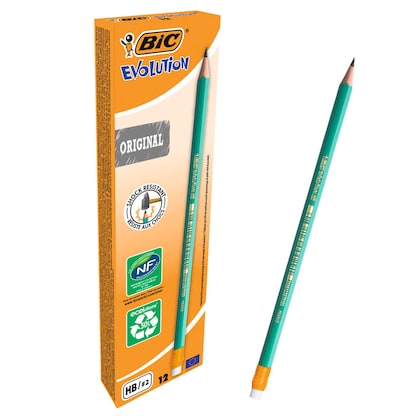 Artikelbild 4 für BIC ECOlutions EVOLUTION 655 Bleistifte HB grün mit Radierer, 12 St., Artikelnummer 820858
