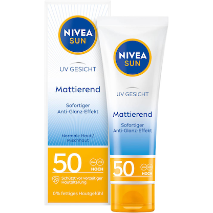 Artikelbild für NIVEA SUN UV GESICHT Mattierender Sonnenschutz Sonnencreme 50,0 ml, Artikelnummer 577649