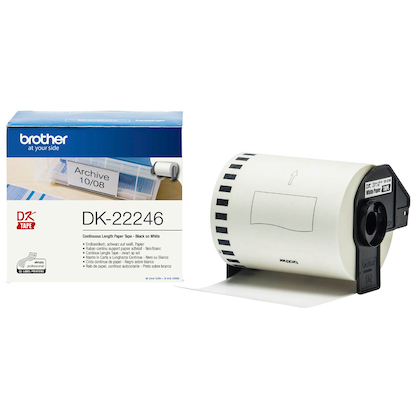 Artikelbild für brother Endlospapierrolle für Etikettendrucker DK22246 weiß, 103,0 mm, 1 x 1 Etiketten, Artikelnummer 492874