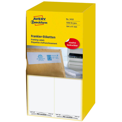 Artikelbild 12 für 1.000 AVERY Zweckform Frankieretiketten 3432 weiß 164,0 x 41,0 mm, Artikelnummer 647321