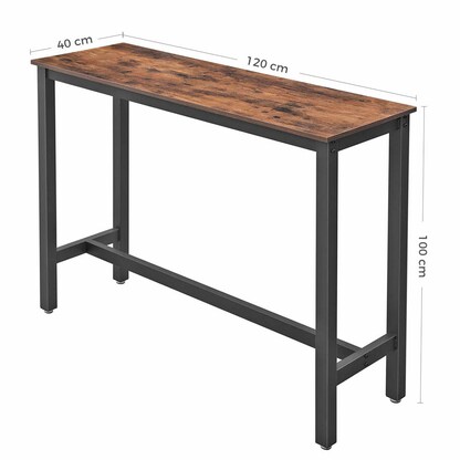 Artikelbild 5 für VASAGLE Bistrotisch braun 120,0 x 40,0 x 100,0 cm, Artikelnummer 290709