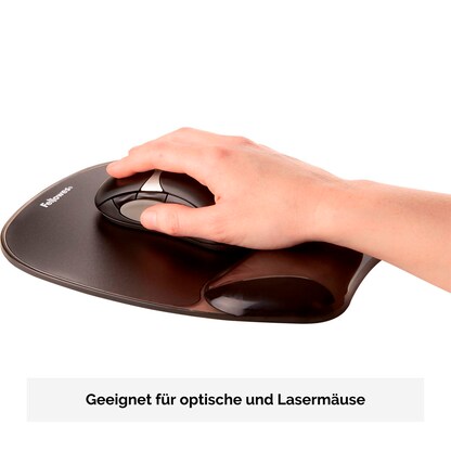 Artikelbild 6 für AKTION: Fellowes Mousepad mit Handgelenkauflage Crystals Gel schwarz + GRATIS Fellowes Tastatur-Handballenauflage, Artikelnummer 845592