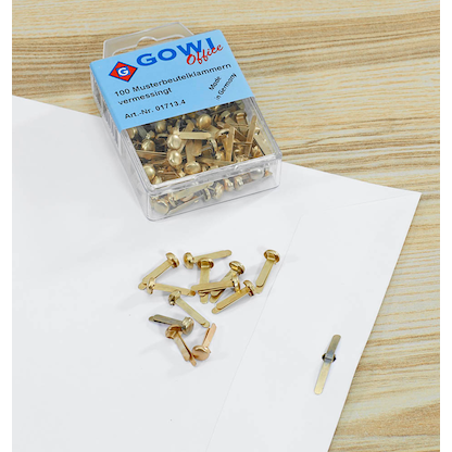Artikelbild 6 für 100 Gowi Musterbeutelklammern Rundkopf, Artikelnummer 475386