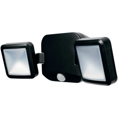 Artikelbild 1 für LEDVANCE LED-Außenleuchte mit Dämmerungssensor und Bewegungsmelder Battery LED Spotlight Double, schwarz 10 W, Artikelnummer 340212