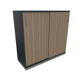 Artikelbild 1 für fm Schiebetürenschrank Sidney, 4260429767137 lavagrau, eiche natur 2 Fachböden 120,0 x 44,2 x 113,3 cm, Artikelnummer 411312