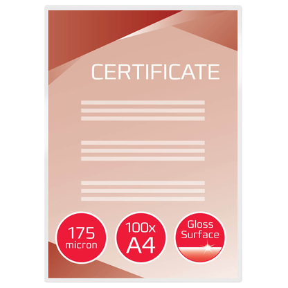 Artikelbild 2 für 100 GBC Laminierfolien glänzend für A4 175 micron, Artikelnummer 491917