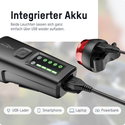 Artikelbild 13 für ANSMANN LED Fahrradbeleuchtung schwarz, Artikelnummer 105918