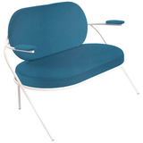 Artikelbild 1 für meet powered by PAPERFLOW 2-Sitzer Sofa SATURNE blau weiß Kunstleder, 1 St., Artikelnummer 231383