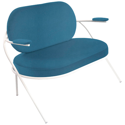 Artikelbild 4 für meet powered by PAPERFLOW 2-Sitzer Sofa SATURNE blau weiß Kunstleder, 1 St., Artikelnummer 231383