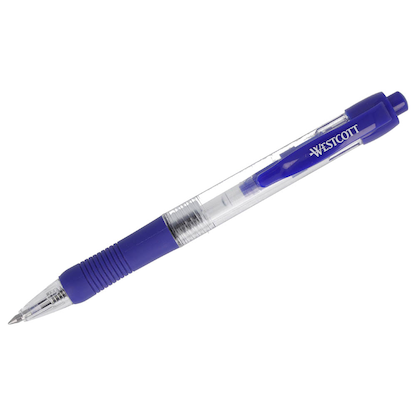 Artikelbild 22 für WESTCOTT Gelschreiber transparent/blau 0,4 mm, Schreibfarbe: blau, 1 St., Artikelnummer 333579