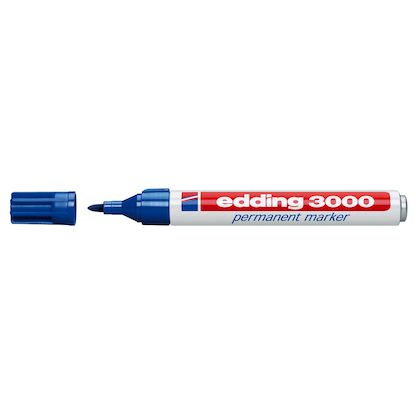 Artikelbild 2 für AKTION: edding 3000 Permanentmarker blau 1,5 - 3,0 mm, 10 St., Artikelnummer 103176