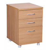 Artikelbild 1 für WOHNLING Rollcontainer buche 3 Auszüge 40,0 x 45,0 x 60,0 cm, Artikelnummer 975565