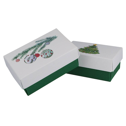 Artikelbild für 2 BUNTBOX Weihnachten L Geschenkboxen-Set weiß, Artikelnummer 304057