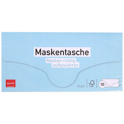 Artikelbild 3 für ELCO Maskentaschen DIN lang ohne Fenster weiß Steckverschluss 10 St., Artikelnummer 366403