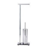 Artikelbild 1 für WENKO WC-Garnitur Lava silber Metall, Artikelnummer 812632