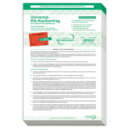 Artikelbild 2 für 10 RNK-Verlag 586/10 Kfz-Kaufverträge, Artikelnummer 622439