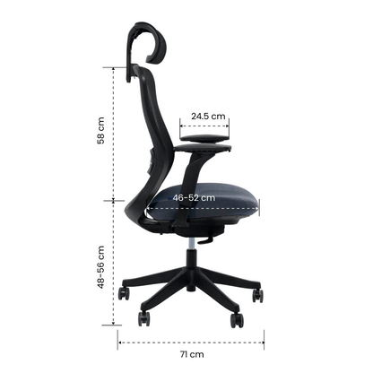 Artikelbild 3 für FlexiSpot Bürostuhl YZ04O Stoff orange, Gestell weiß, Artikelnummer 656458