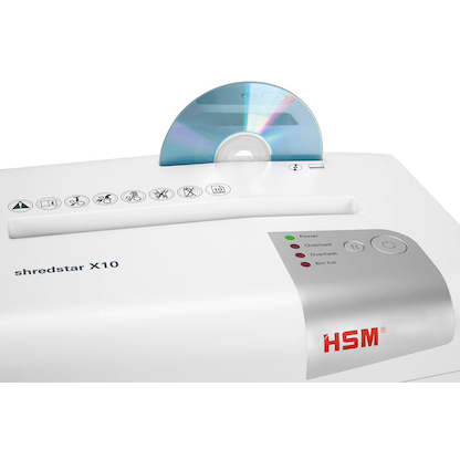 Artikelbild 3 für AKTION: HSM shredstar X10 Aktenvernichter mit Partikelschnitt P-4, 4,5 x 30 mm, bis 10 Blatt, weiß, Artikelnummer 355127