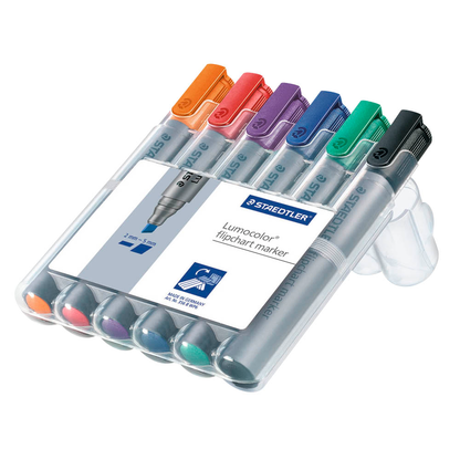 Artikelbild 2 für STAEDTLER Lumocolor Flipchart-Marker farbsortiert 2,0 - 5,0 mm, 6 St., Artikelnummer 521914