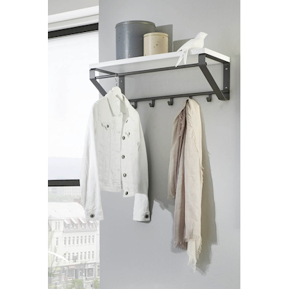 Artikelbild 3 für HAKU Möbel Wandgarderobe 13845 anthrazit Metall 5 Haken 70,0 x 23,0 cm, Artikelnummer 550691