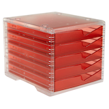 Artikelbild 1 für styro Schubladenbox styroswingbox light cranberry 275-8430.22224, DIN A4 mit 5 Schubladen, Artikelnummer 821922