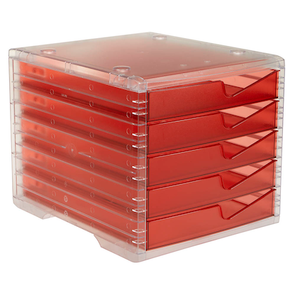 Artikelbild für styro Schubladenbox styroswingbox light cranberry 275-8430.22224, DIN A4 mit 5 Schubladen, Artikelnummer 821922