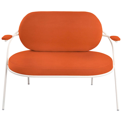 Artikelbild 2 für meet powered by PAPERFLOW 2-Sitzer Sofa SATURNE rost weiß Kunstleder, 1 St., Artikelnummer 231207